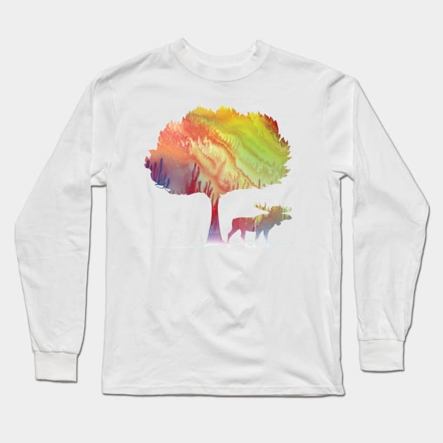 Moose Long Sleeve T-Shirt by TheJollyMarten